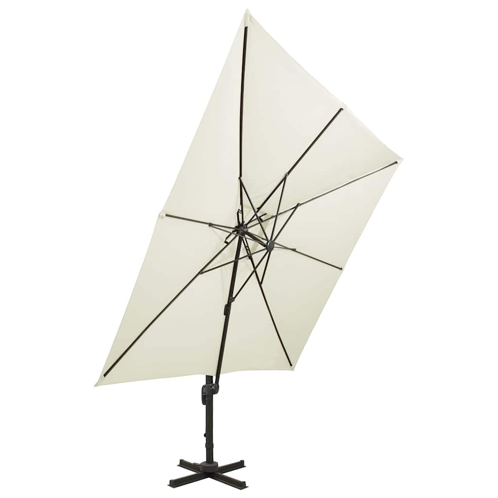 Garden Parasol Cantilever Double Top 400X300 Cm bordeaux red azure blue taupe 40