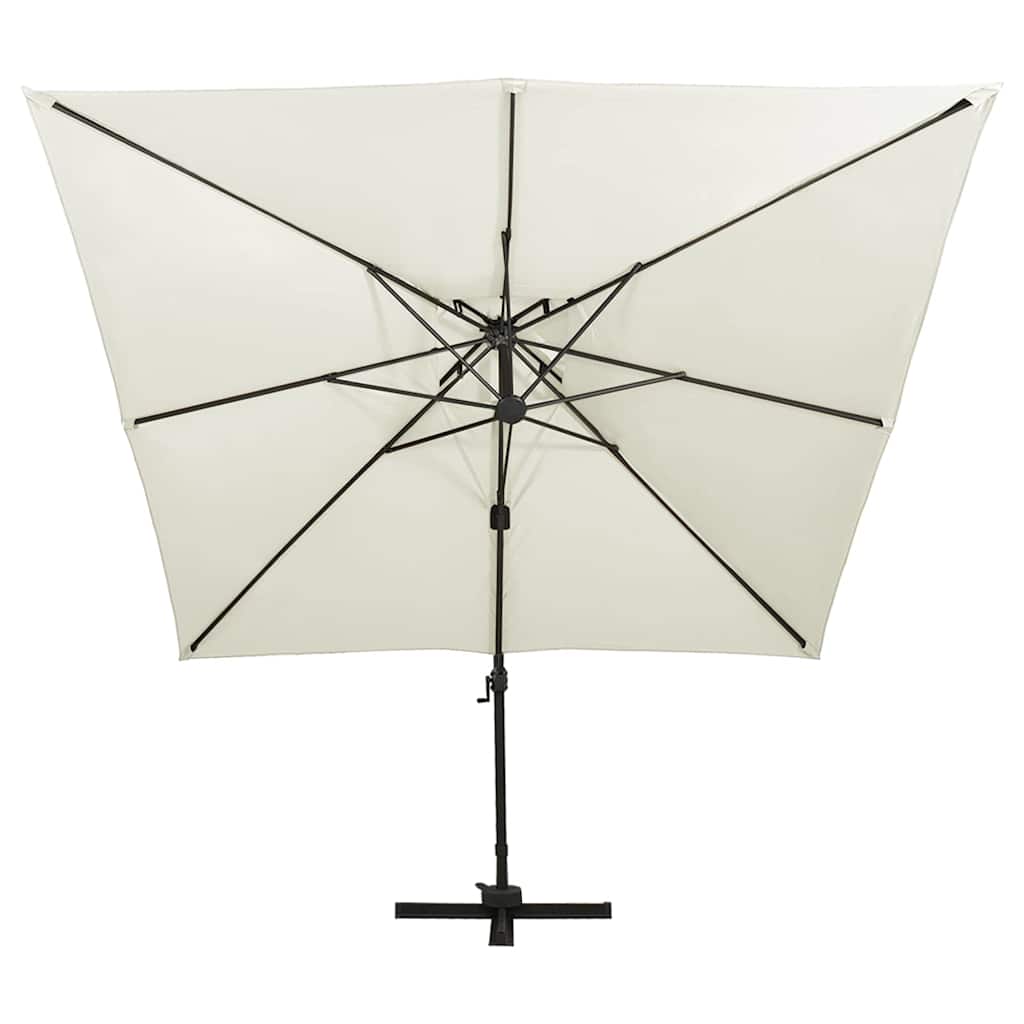Garden Parasol Cantilever Double Top 400X300 Cm bordeaux red azure blue taupe 40