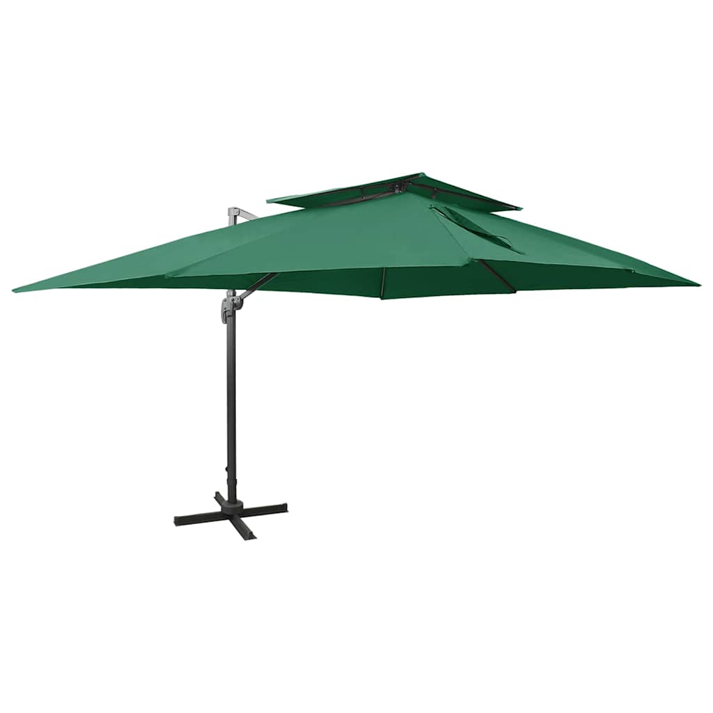 Garden Parasol Cantilever Double Top 400X300 Cm bordeaux red azure blue taupe 40