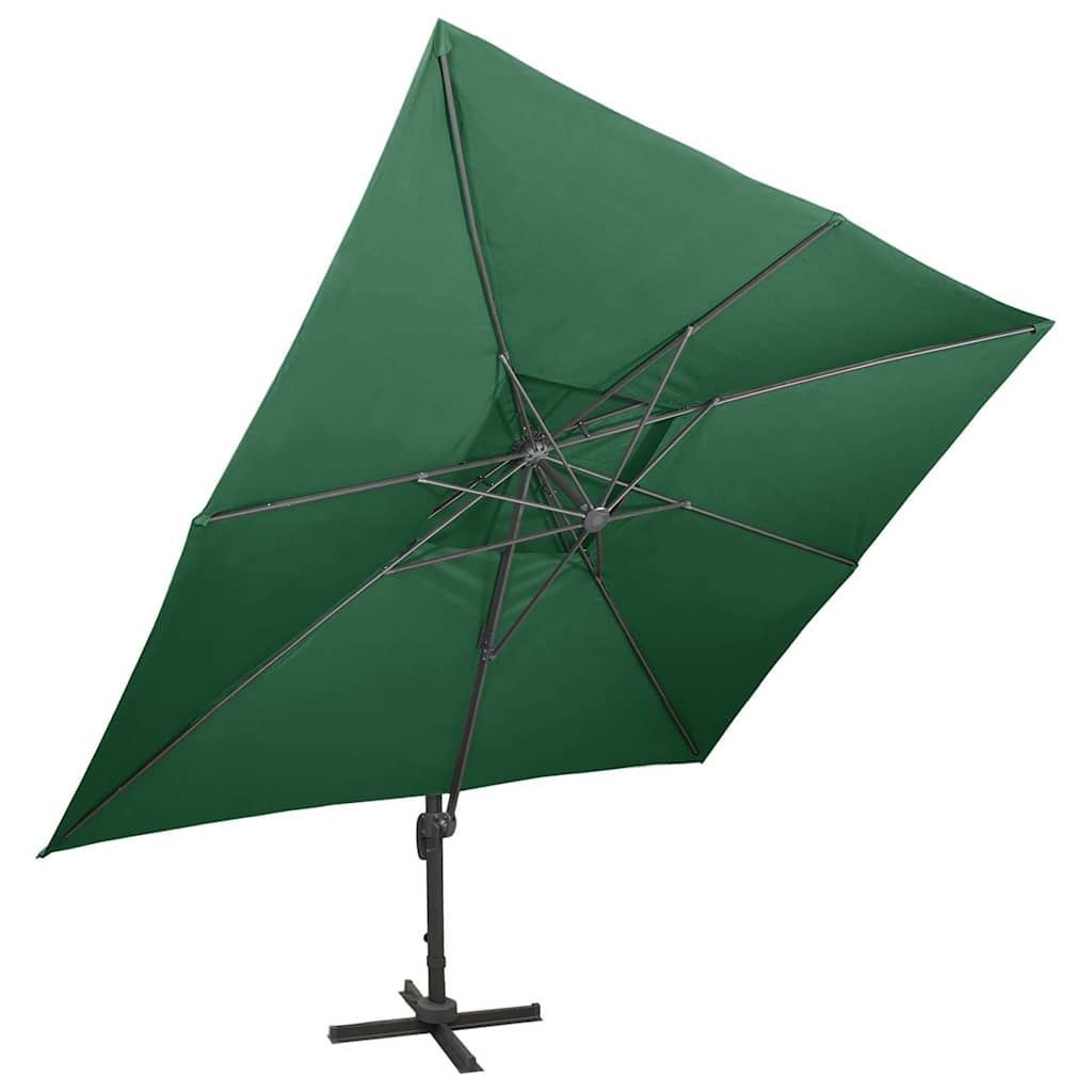 Garden Parasol Cantilever Double Top 400X300 Cm bordeaux red azure blue taupe 40