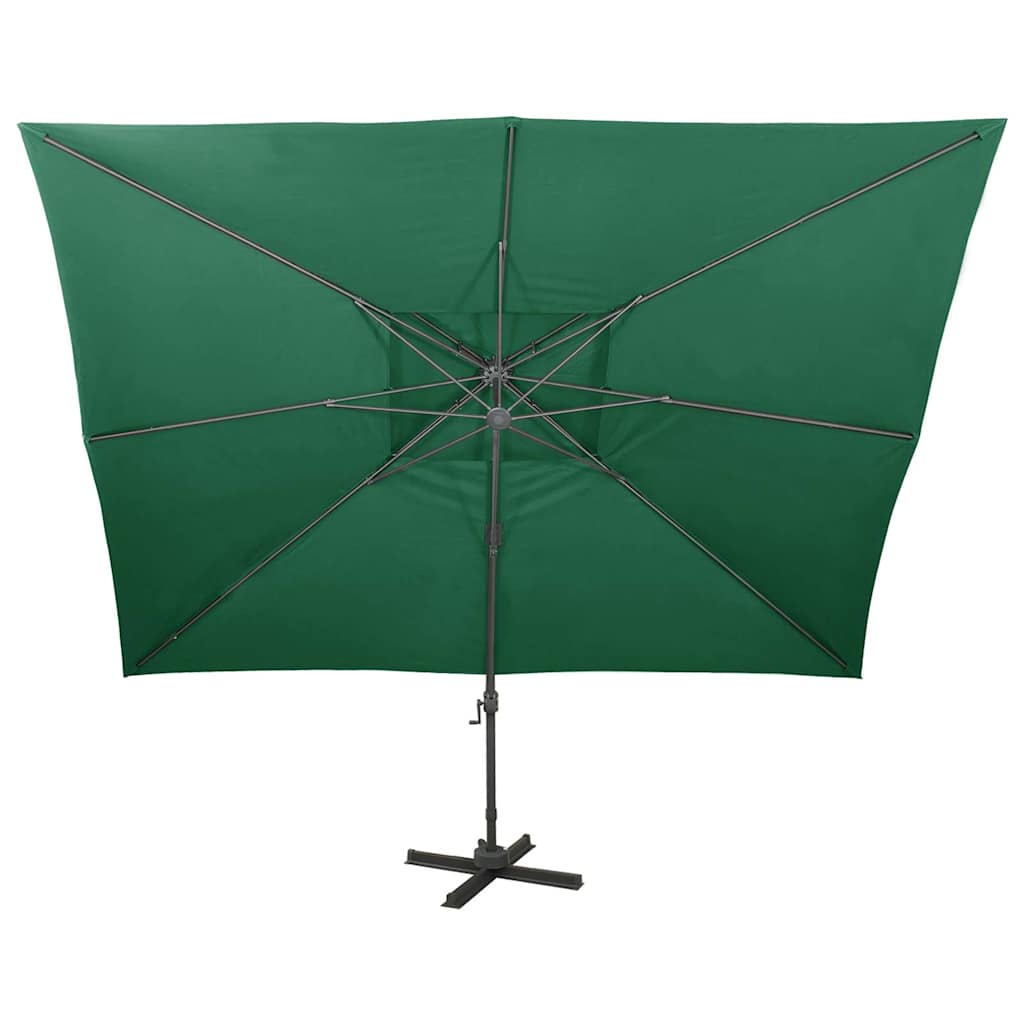 Garden Parasol Cantilever Double Top 400X300 Cm bordeaux red azure blue taupe 40