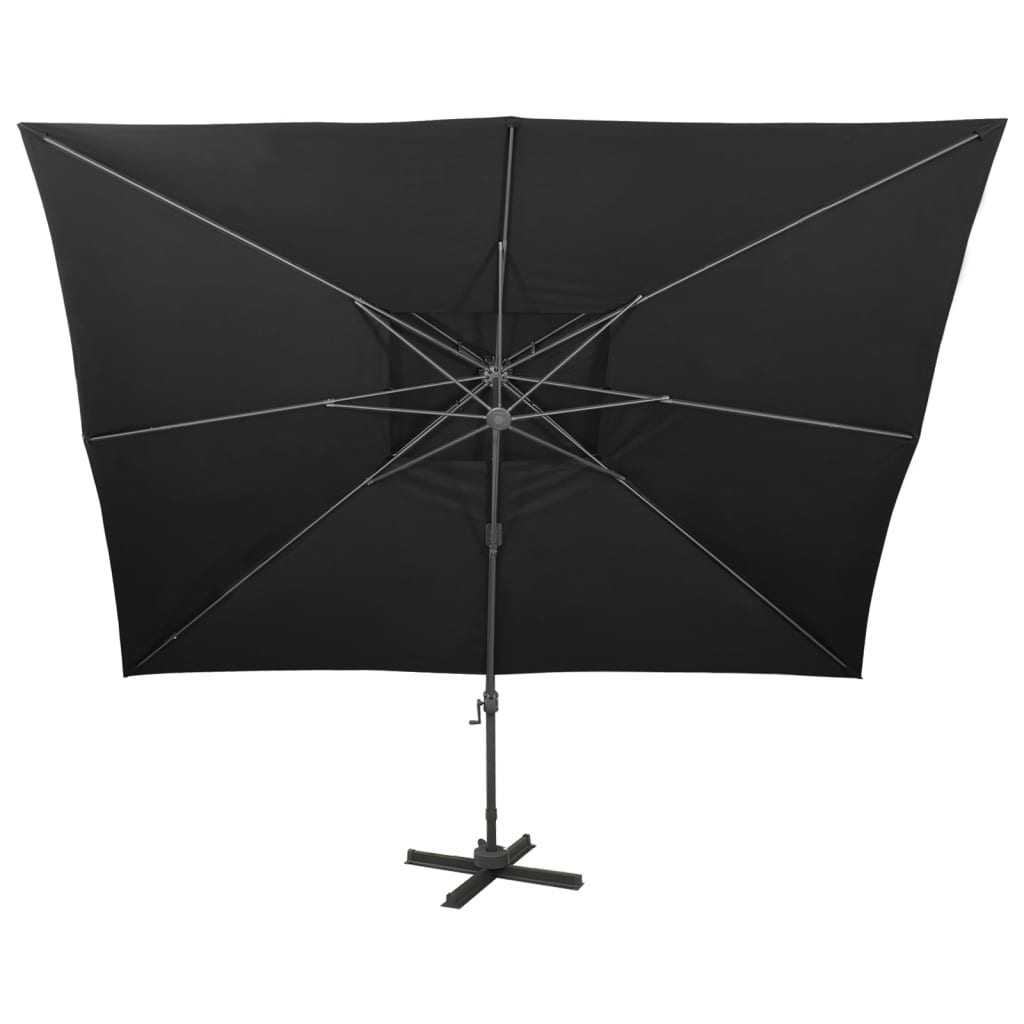 Cantilever Garden Parasol With Double Top 400X300 Cm