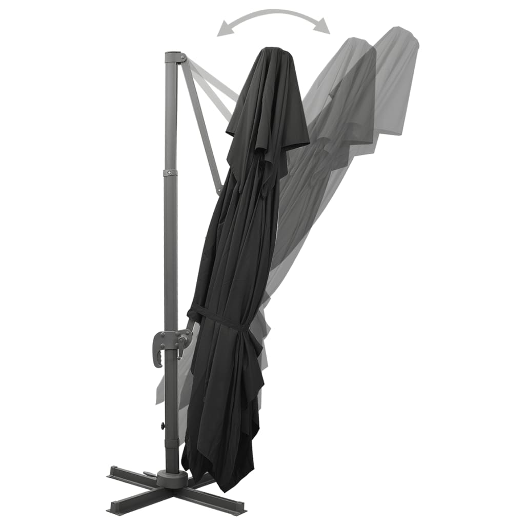 Cantilever Garden Parasol With Double Top 400X300 Cm