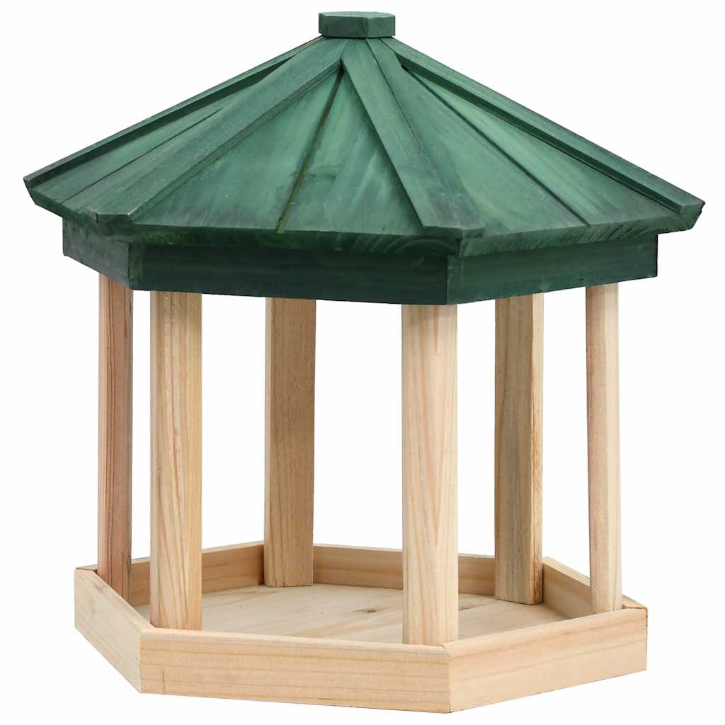 Bird Feeders Feeder Octagon Solid Firwood 33X30 Cm 33 x 30 cm (Diameter x H)