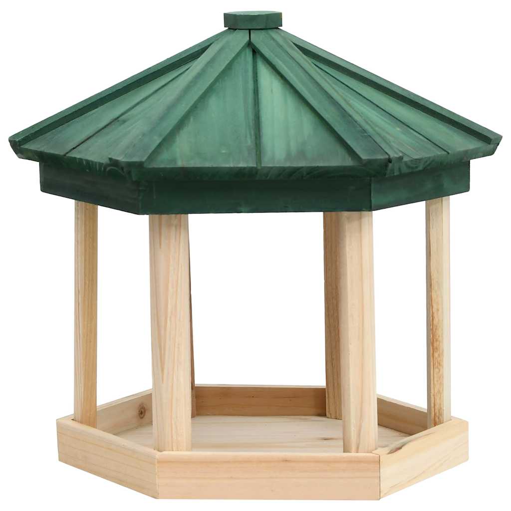 Bird Feeders Feeder Octagon Solid Firwood 33X30 Cm 33 x 30 cm (Diameter x H)
