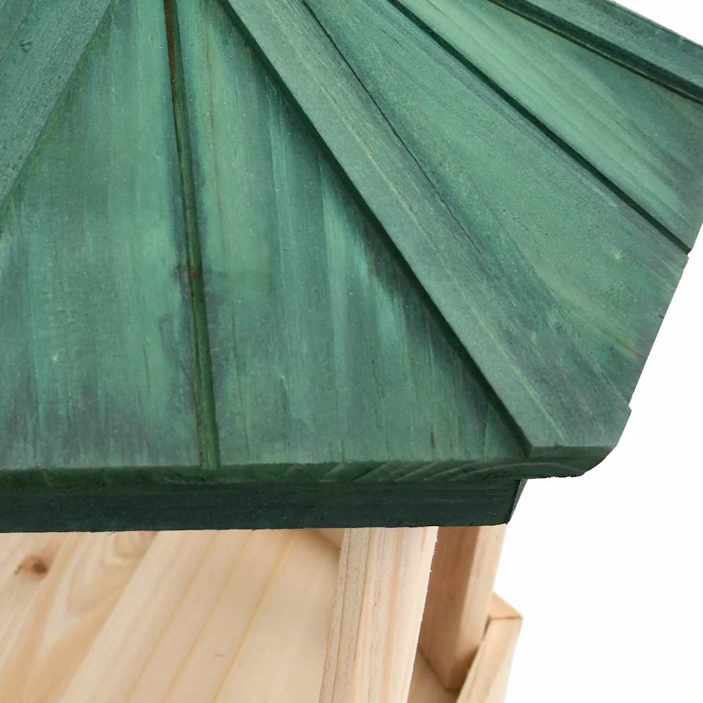 Bird Feeders Feeder Octagon Solid Firwood 33X30 Cm 33 x 30 cm (Diameter x H)