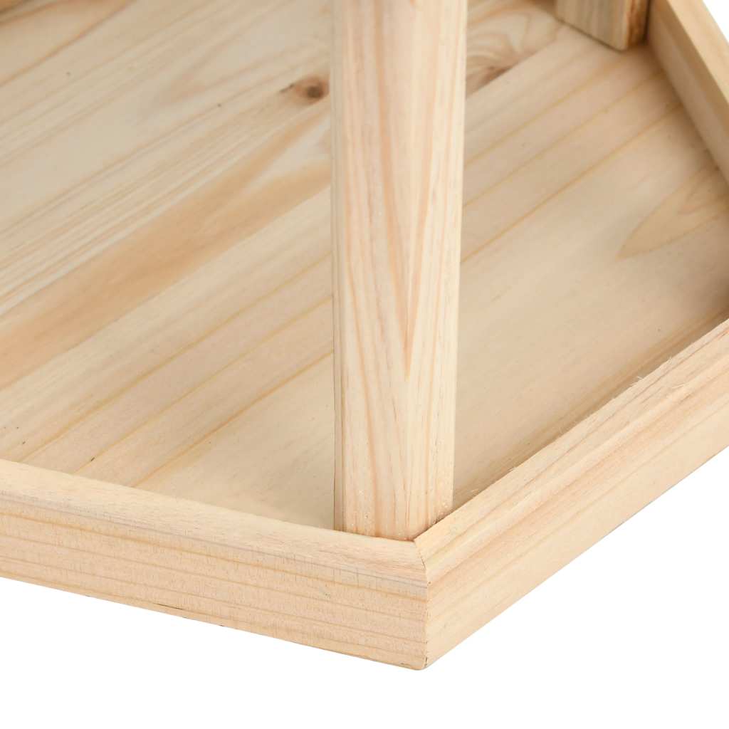Bird Feeders Feeder Octagon Solid Firwood 33X30 Cm 33 x 30 cm (Diameter x H)