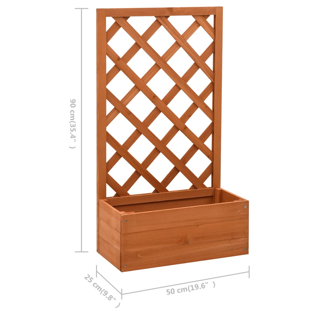 Garden Trellis Planter 50X25X90 Cm Solid Firwood