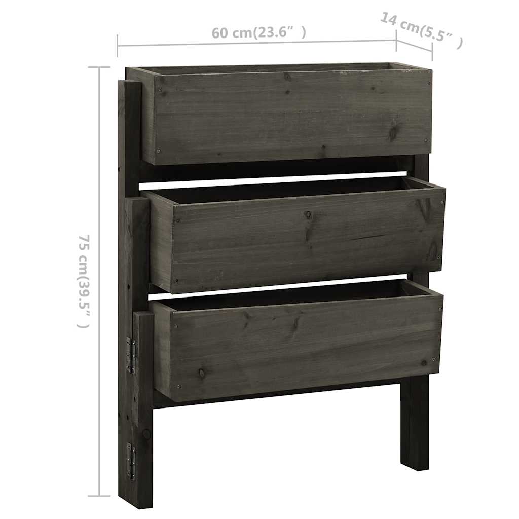Garden Folding Planter 60X14X75 Cm Solid Firwood