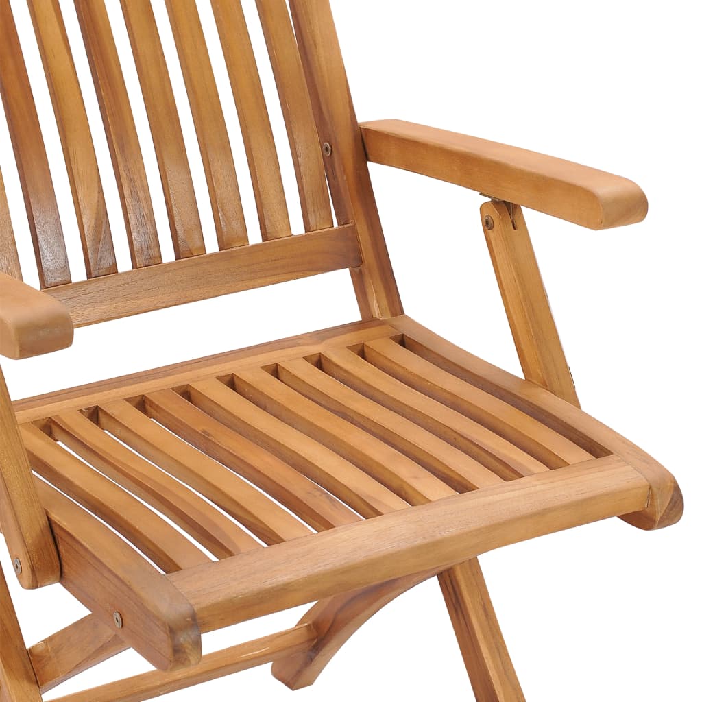 Folding Garden Chairs 2 Pcs Solid Teak Wood