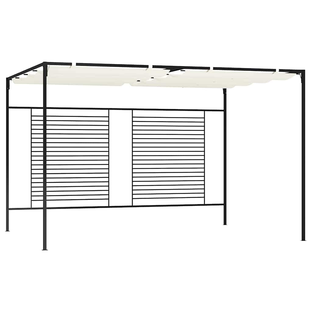 Gazebo Retractable Roof 3X4X2.3 M 180 G/M² cream taupe anthracite iron 300 cm
