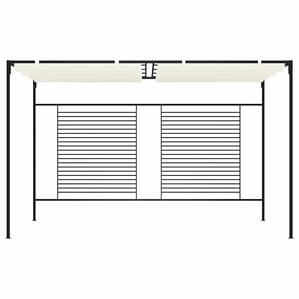 Gazebo Retractable Roof 3X4X2.3 M 180 G/M² cream taupe anthracite iron 300 cm