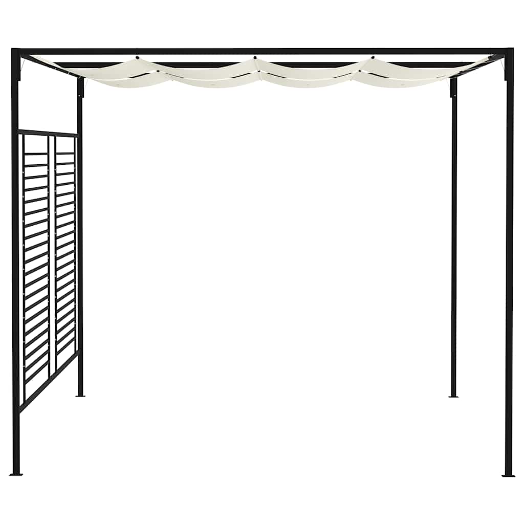 Gazebo Retractable Roof 3X4X2.3 M 180 G/M² cream taupe anthracite iron 300 cm