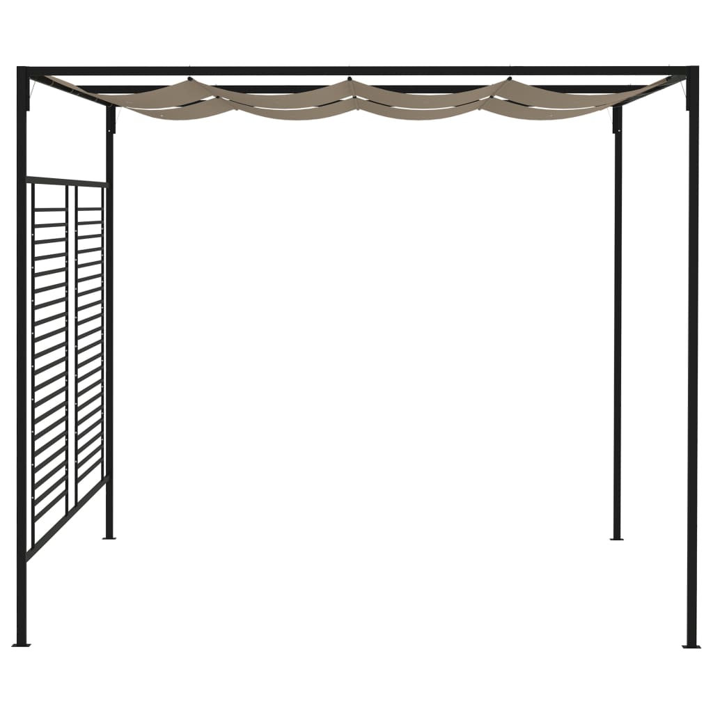 Gazebo Retractable Roof 3X4X2.3 M 180 G/M² cream taupe anthracite iron 300 cm