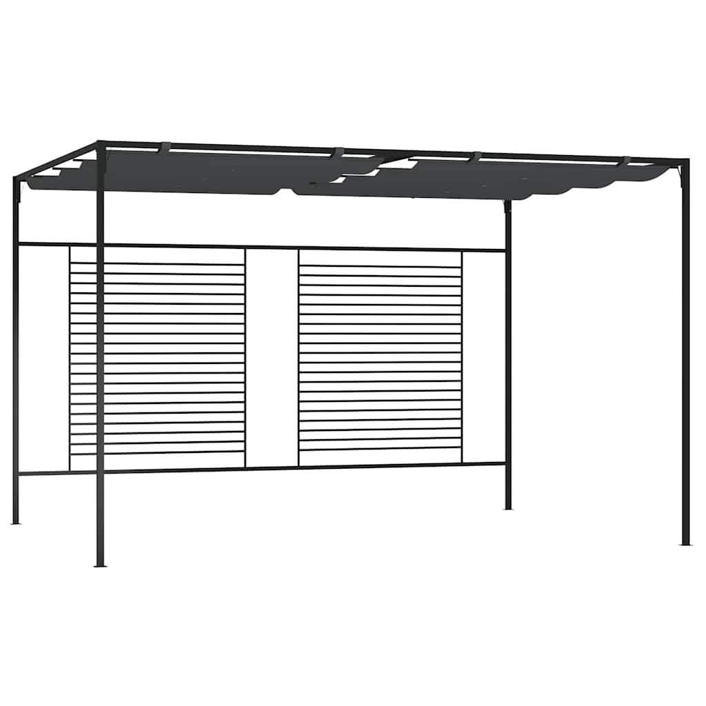 Gazebo Retractable Roof 3X4X2.3 M 180 G/M² cream taupe anthracite iron 300 cm