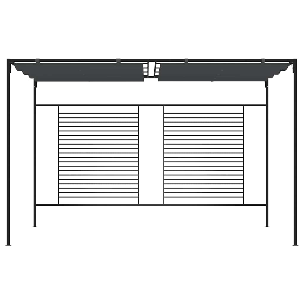 Gazebo Retractable Roof 3X4X2.3 M 180 G/M² cream taupe anthracite iron 300 cm