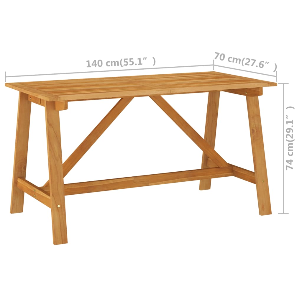 7 Piece Garden Dining Set Solid Acacia Wood