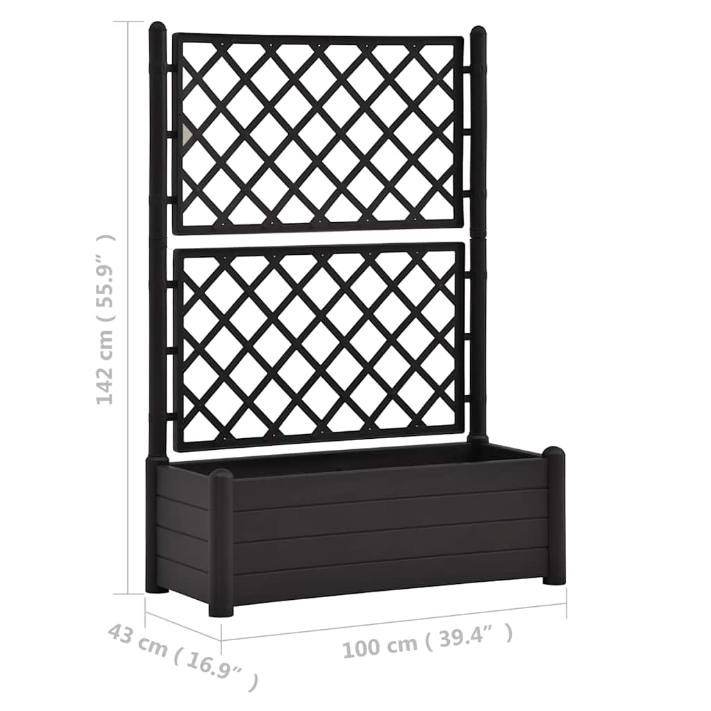 Garden Planter With Trellis Pp