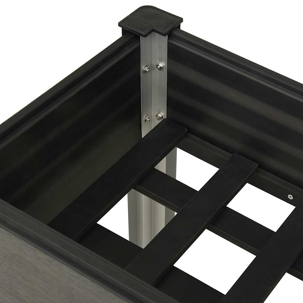 Planter 75cm WPC Raised Garden Bed Grey Outdoor Vegetable Flower Box steel 120 x