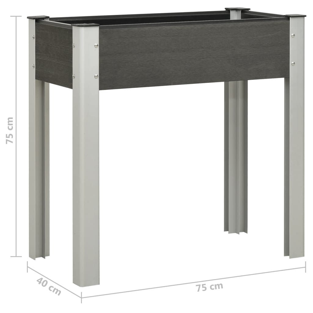 Garden Raised Bed Wpc Grey