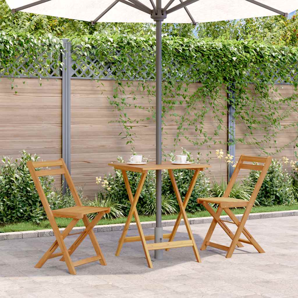 Folding Garden Table 90X90X75 Cm Solid Wood Acacia