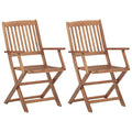 Folding Outdoor Chairs 6 Pcs Solid Acacia Wood