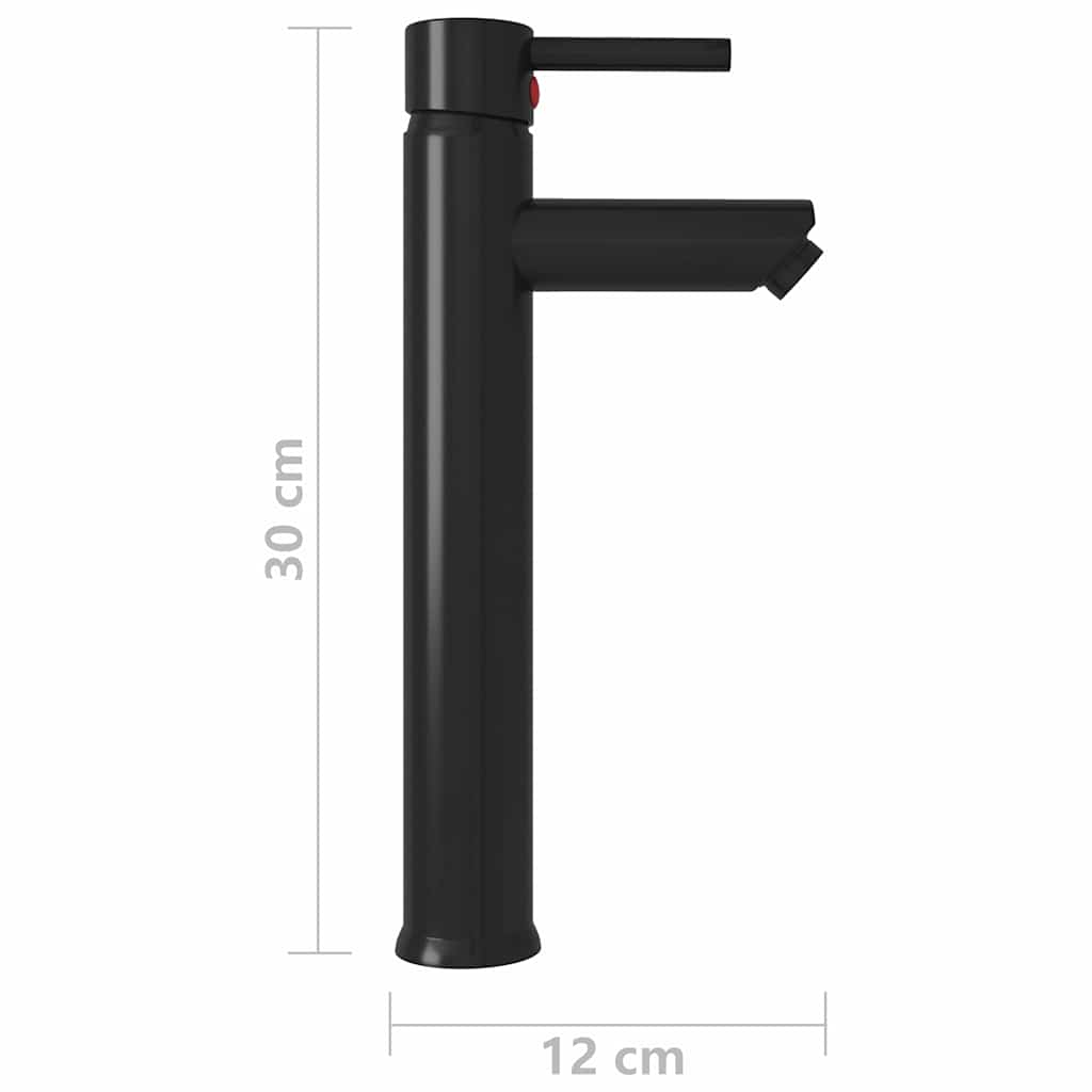 Black Bathroom Basin Mixer Tap Single Lever Brass Ceramic Cartridge