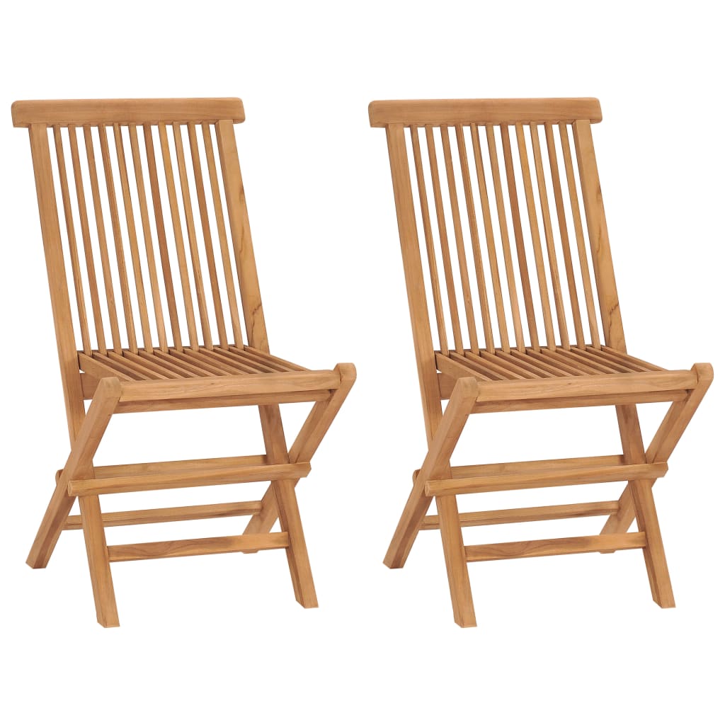 Folding Garden Chairs 4 Pcs Solid Teak Wood