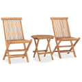 Outdoor Furniture Set 3 Piece Folding Dining Solid Teak Wood Garden Patio Table