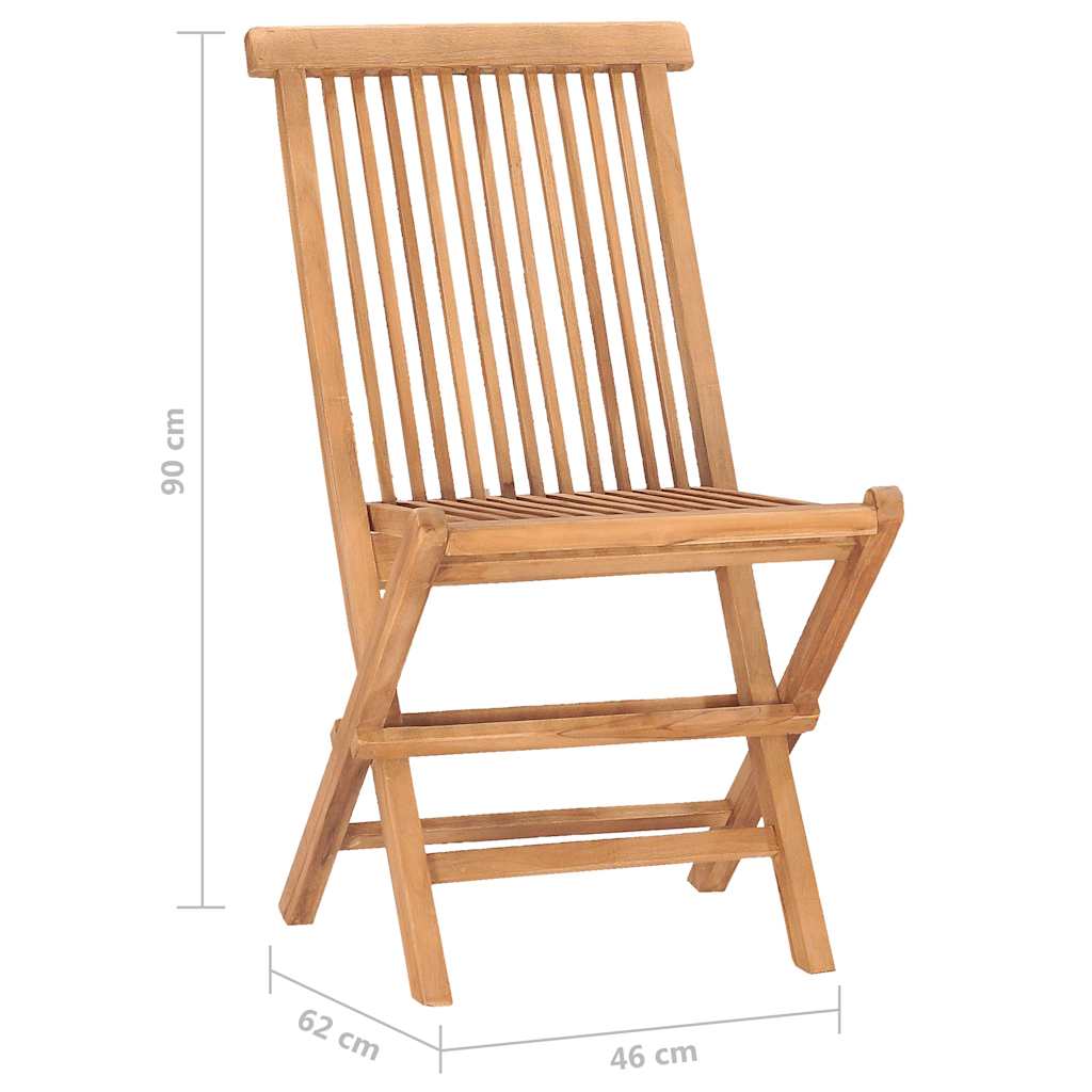 Outdoor Furniture Set 3 Piece Folding Dining Solid Teak Wood Garden Patio Table