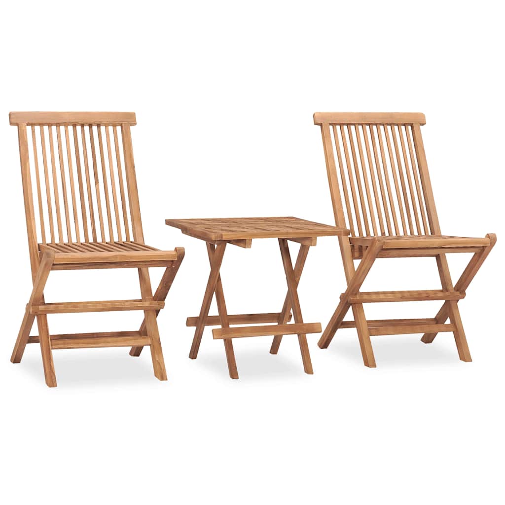 Outdoor Furniture Set 3 Piece Folding Dining Solid Teak Wood Garden Patio Table