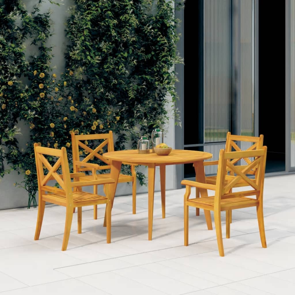 3 Piece Garden Dining Set Solid Wood Acacia