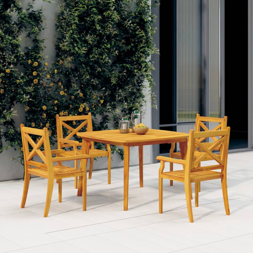 3 Piece Garden Dining Set Solid Wood Acacia