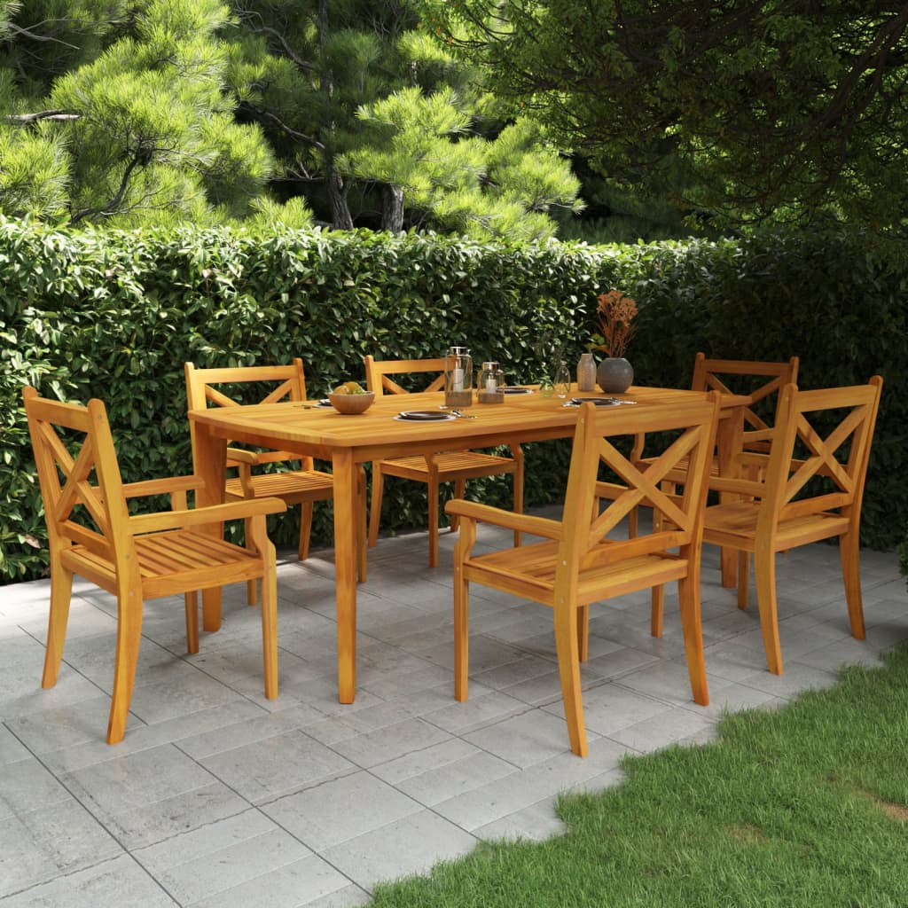 3 Piece Garden Dining Set Solid Wood Acacia