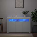 Sideboard With Led Lights Engineered Wood