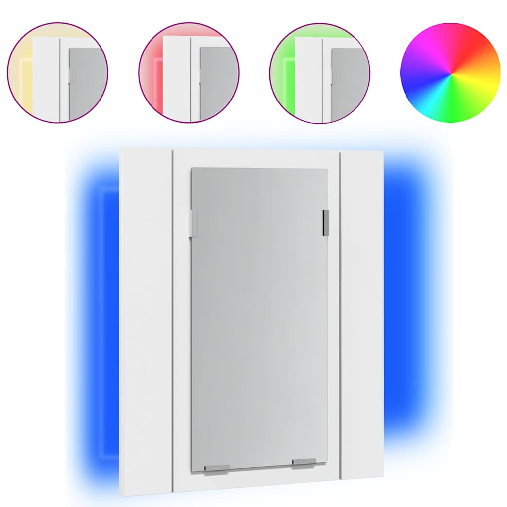 Bathroom Vanity Units LED Mirror Cabinet 40Cm Wall Mounted Storage Cupboard Conc