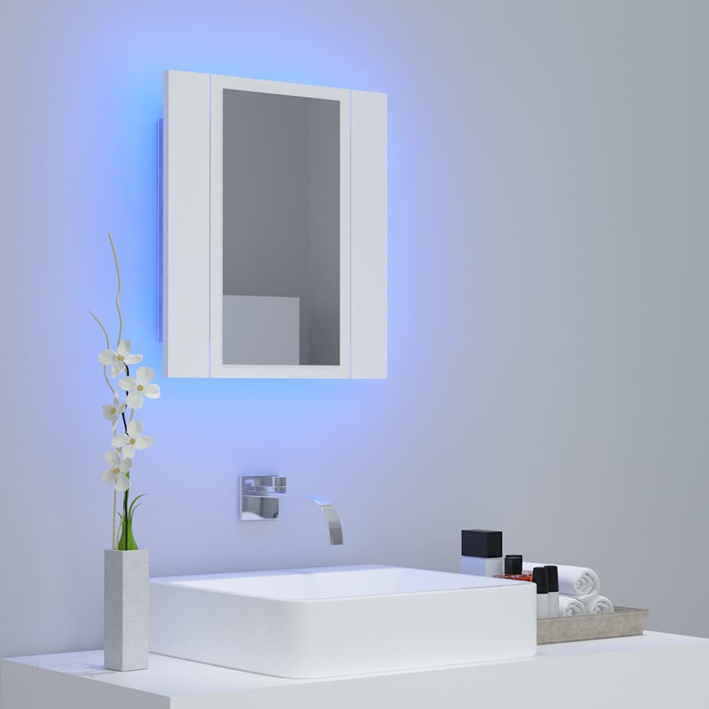 Bathroom Vanity Units LED Mirror Cabinet 40Cm Wall Mounted Storage Cupboard Conc