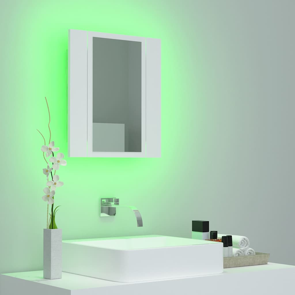 Bathroom Vanity Units LED Mirror Cabinet 40Cm Wall Mounted Storage Cupboard Conc
