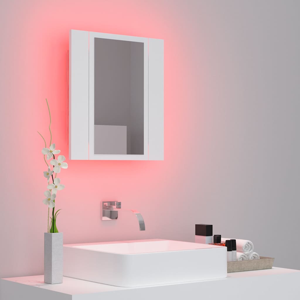 Bathroom Vanity Units LED Mirror Cabinet 40Cm Wall Mounted Storage Cupboard Conc