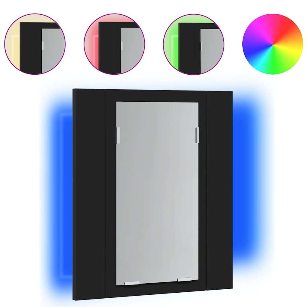 Bathroom Vanity Units LED Mirror Cabinet 40Cm Wall Mounted Storage Cupboard Conc