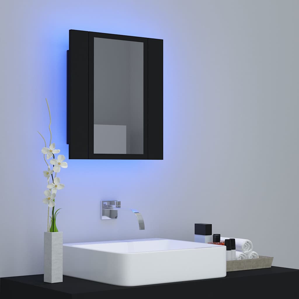 Bathroom Vanity Units LED Mirror Cabinet 40Cm Wall Mounted Storage Cupboard Conc