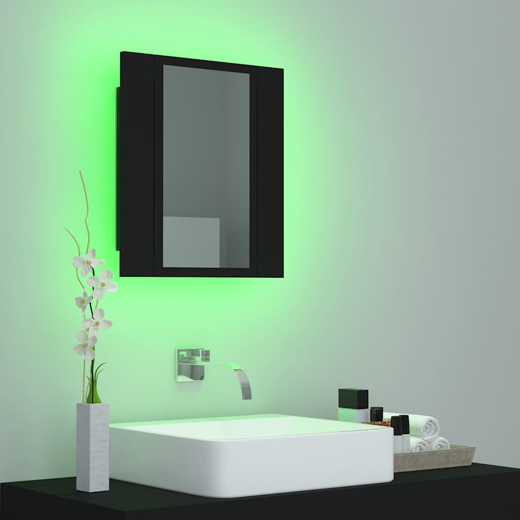 Bathroom Vanity Units LED Mirror Cabinet 40Cm Wall Mounted Storage Cupboard Conc