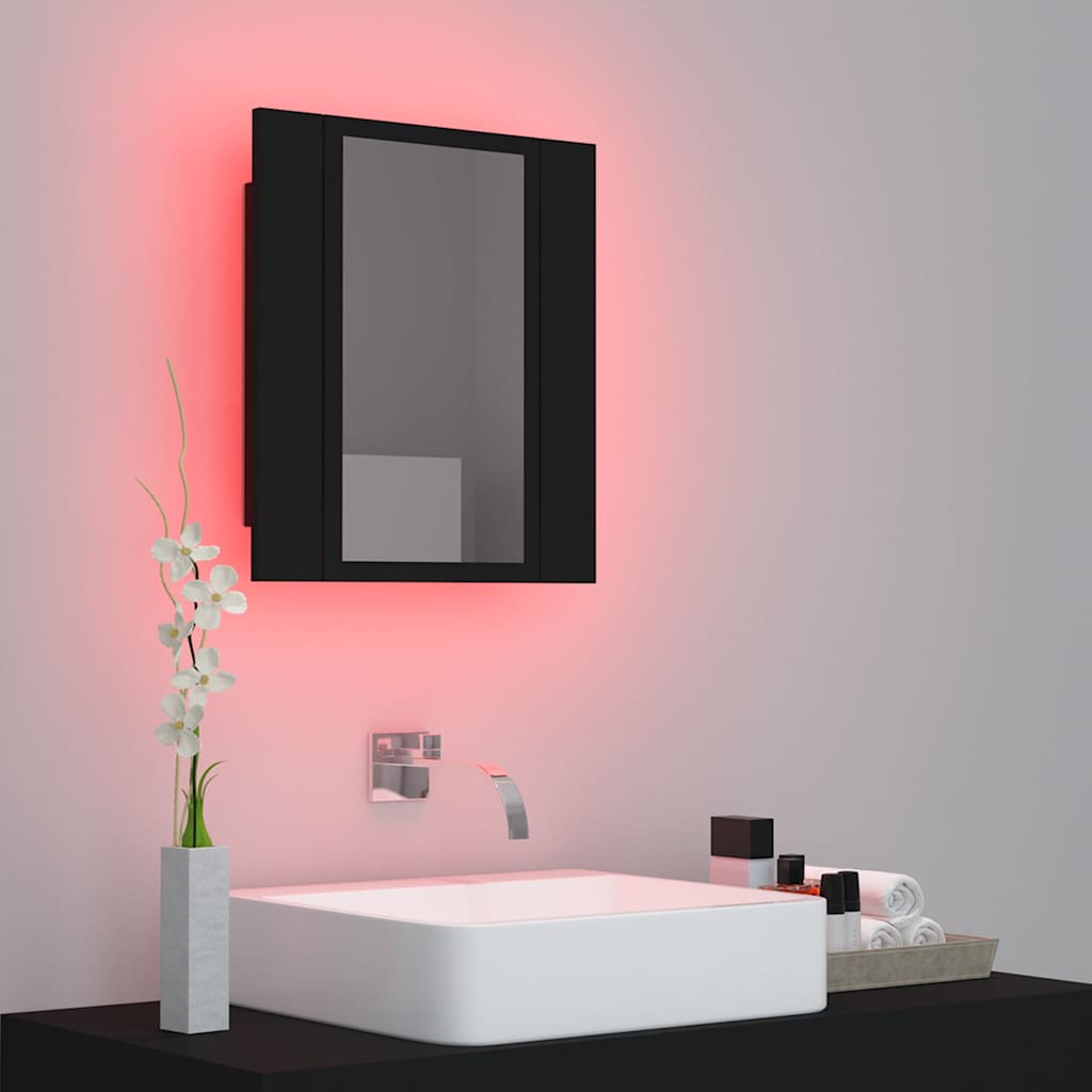 Bathroom Vanity Units LED Mirror Cabinet 40Cm Wall Mounted Storage Cupboard Conc