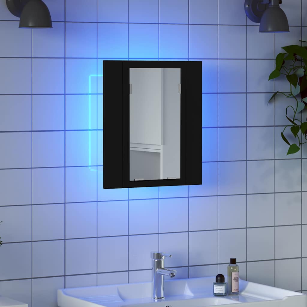 Bathroom Vanity Units LED Mirror Cabinet 40Cm Wall Mounted Storage Cupboard Conc