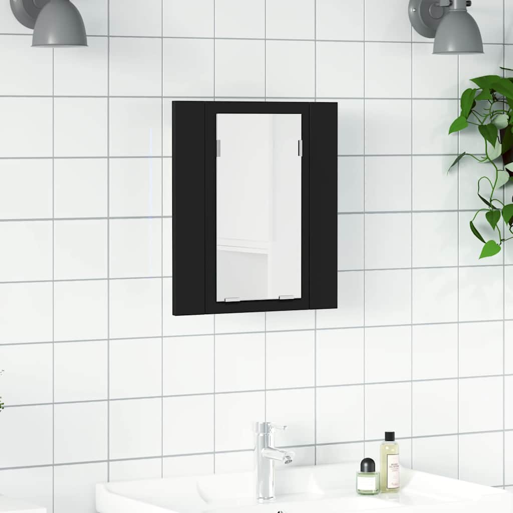 Bathroom Vanity Units LED Mirror Cabinet 40Cm Wall Mounted Storage Cupboard Conc