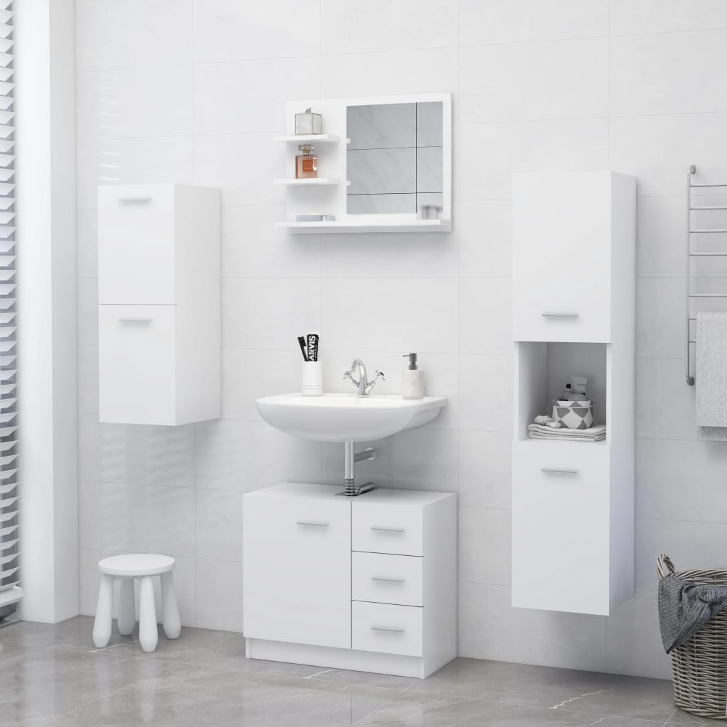 Bathroom Mirror 60X10.5X45 Cm Engineered Wood