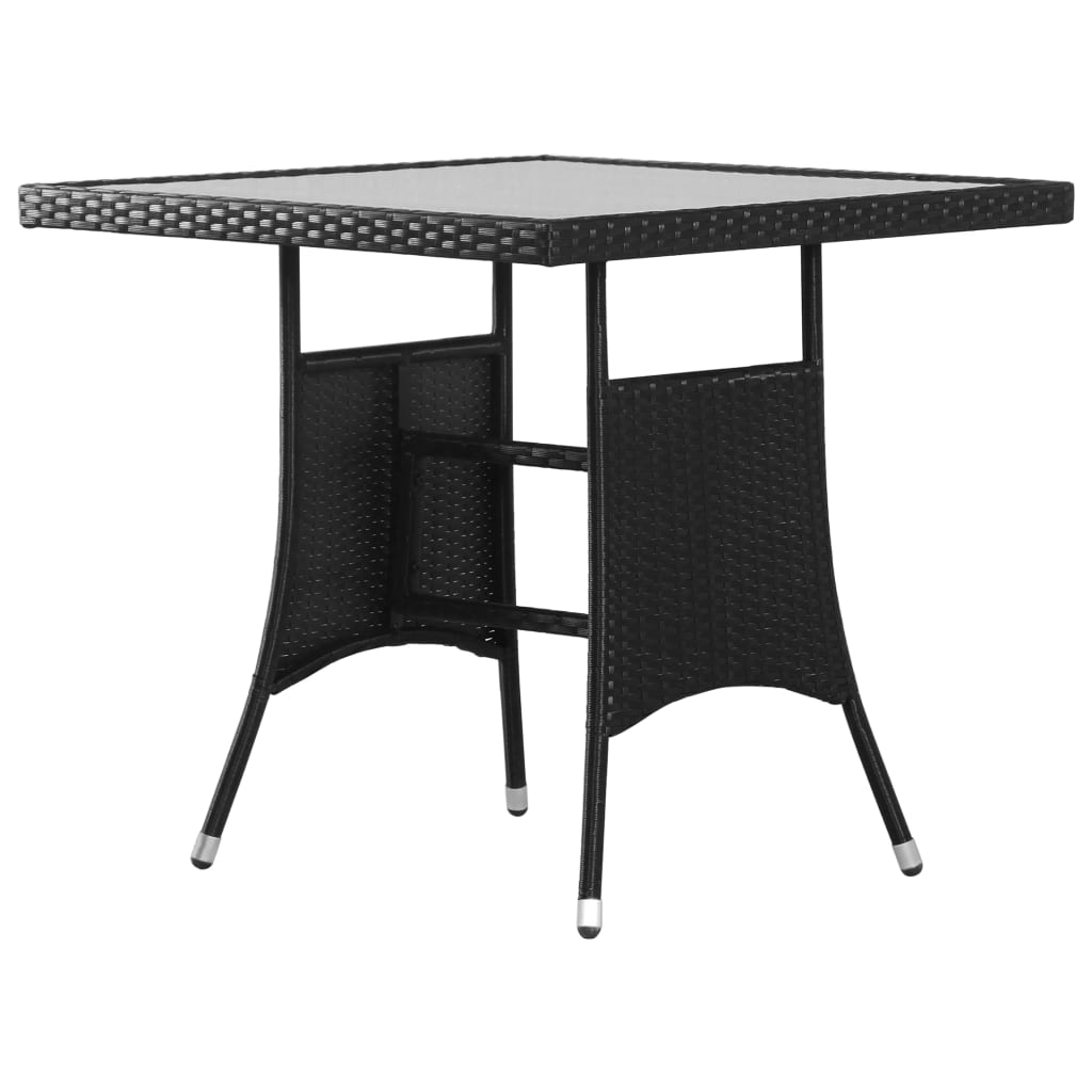 3 Piece Garden Dining Set Poly Rattan