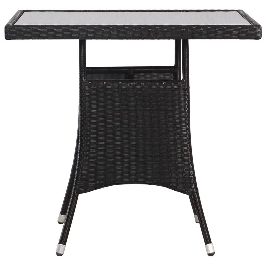 3 Piece Garden Dining Set Poly Rattan
