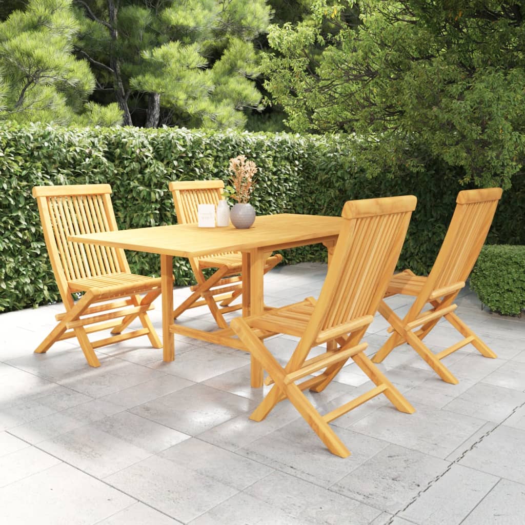 7 Piece Garden Dining Set Solid Teak Wood