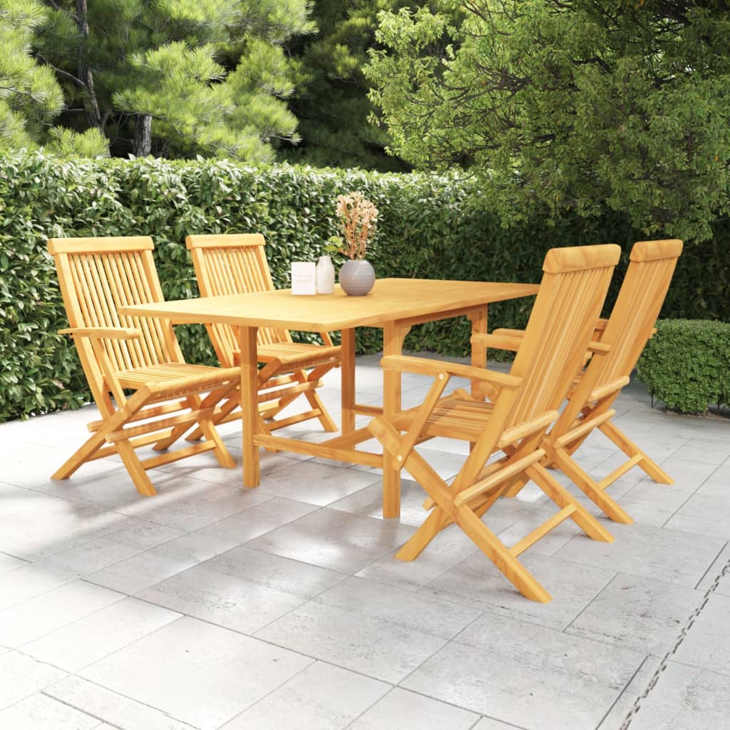7 Piece Garden Dining Set Solid Teak Wood